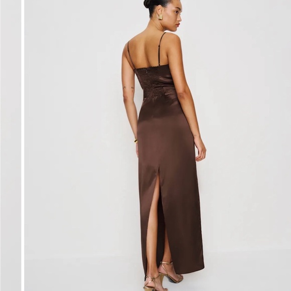 Reformation Frankie dress- brown - Picture 2 of 3